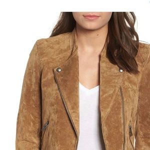 BLANKNYC No Limit Suede Moto Jacket